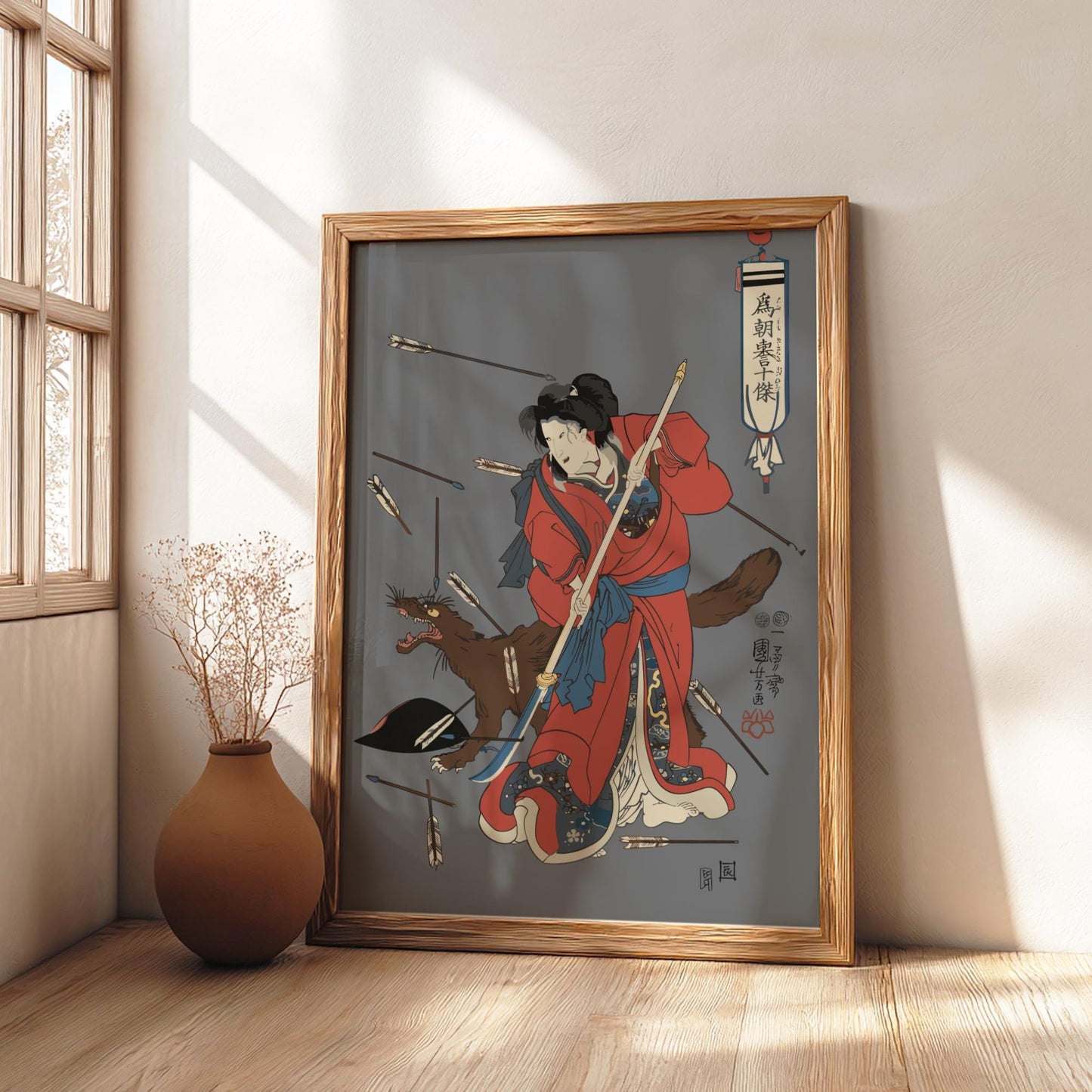 Ten Famous Excellences of Tametomo Kuniyoshi Print, Edo Period Japanese Ukiyo-e, Samurai Art