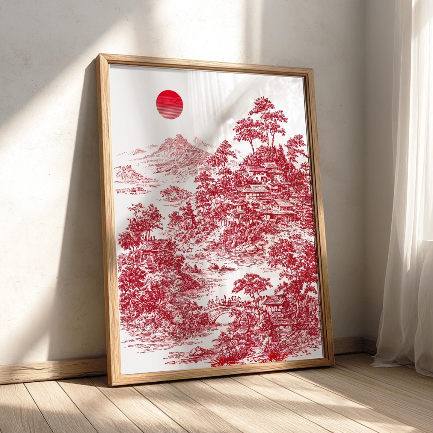 Monochromatic Japanese Art Print
