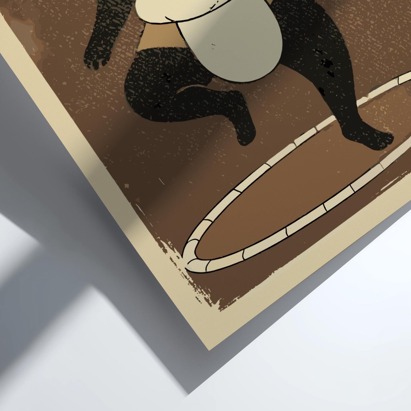 Sumo Wrestler Cat Poster, Traditional Japanese Sumo Art