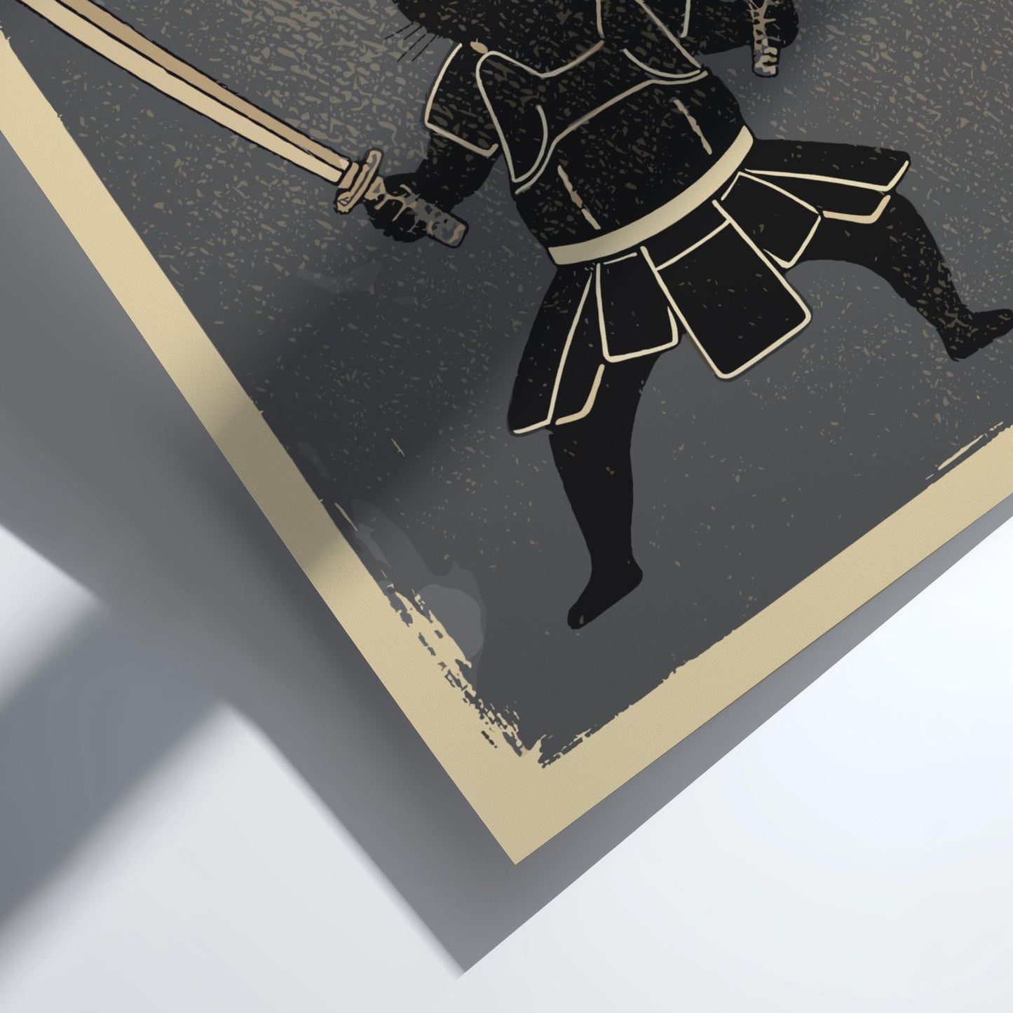 Samurai Cat Art Print (Dual Swords)