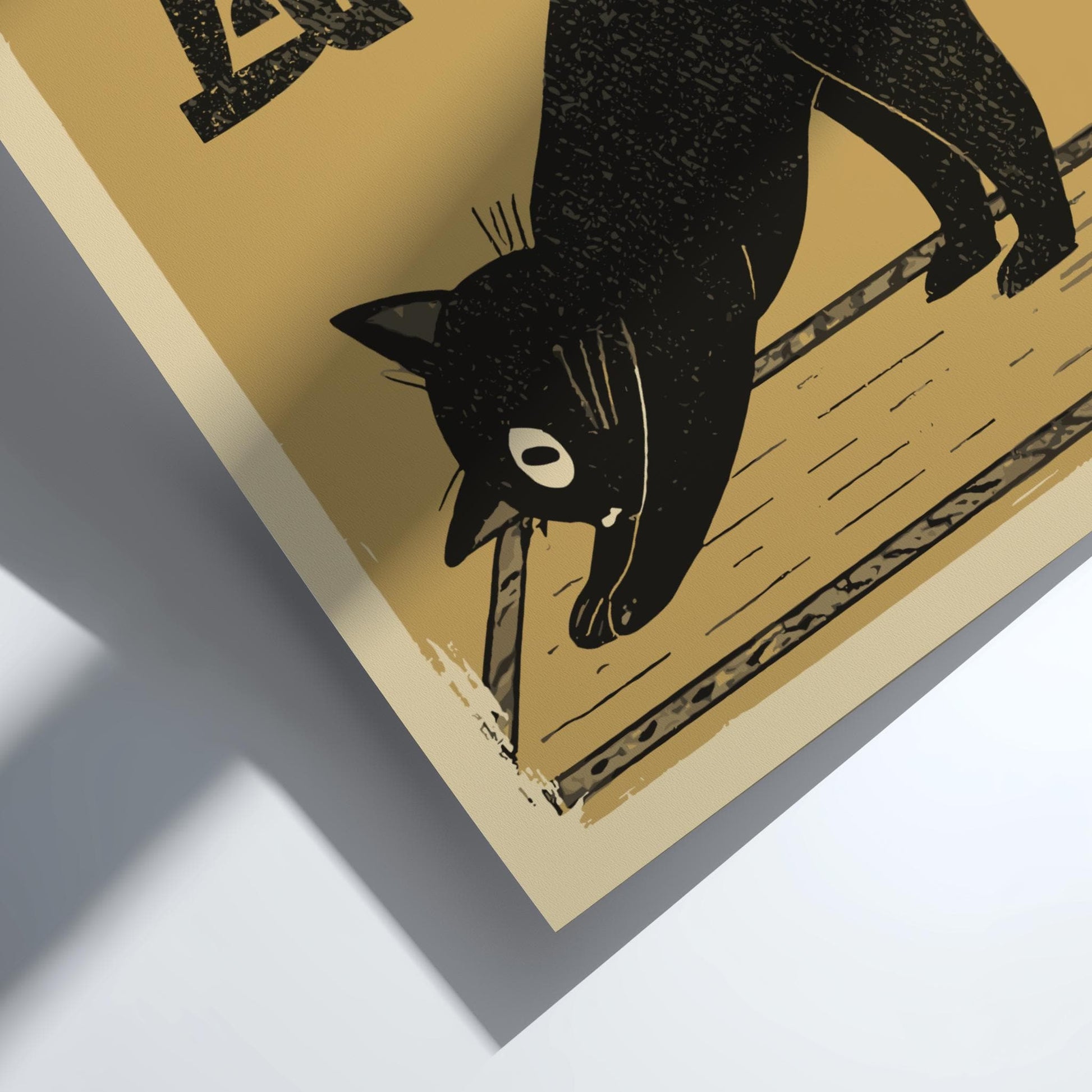 Yoga Cat Downward Dog Print