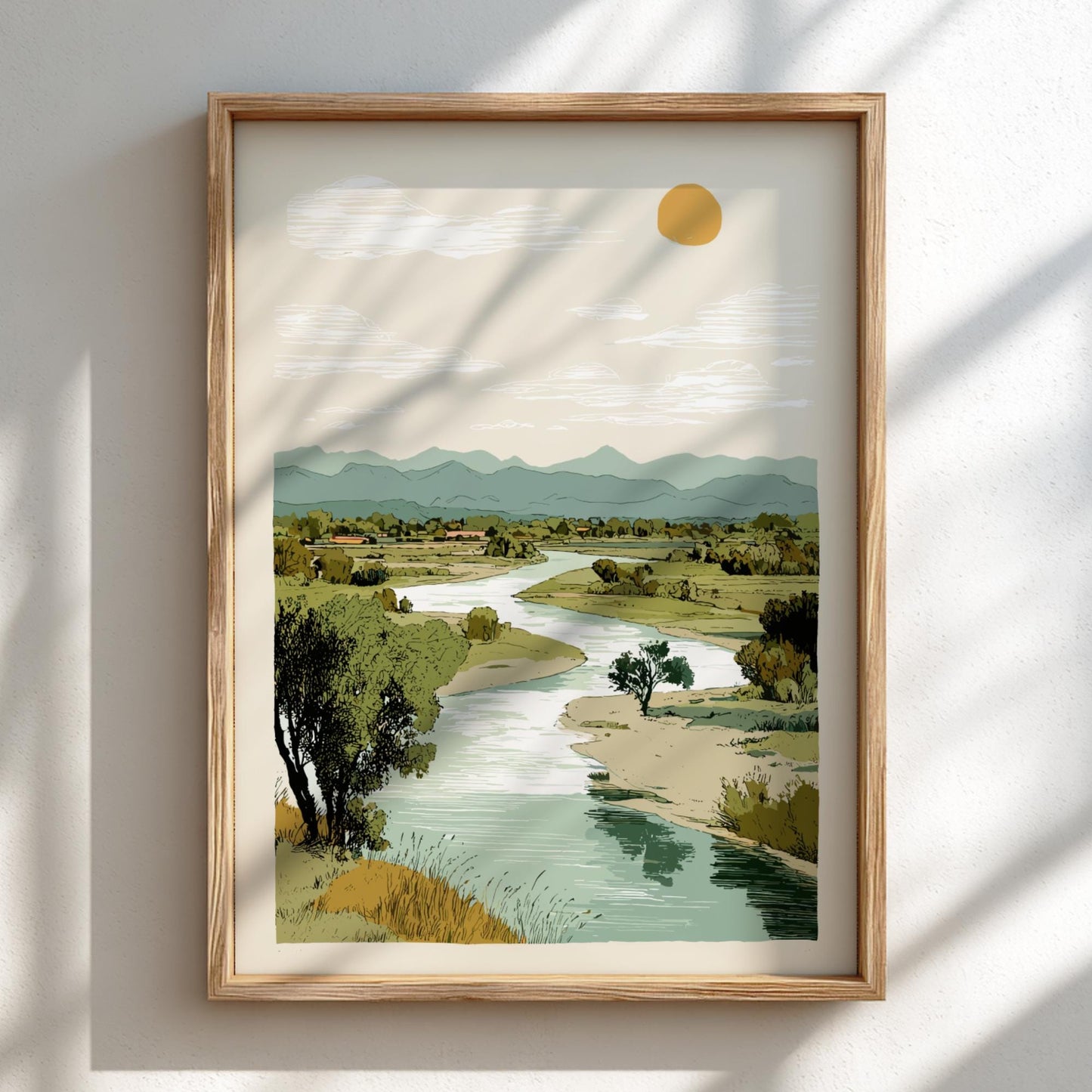 River Delta Dream - Pastel River Delta Poster - Serene Nature Wall Decor Poster
