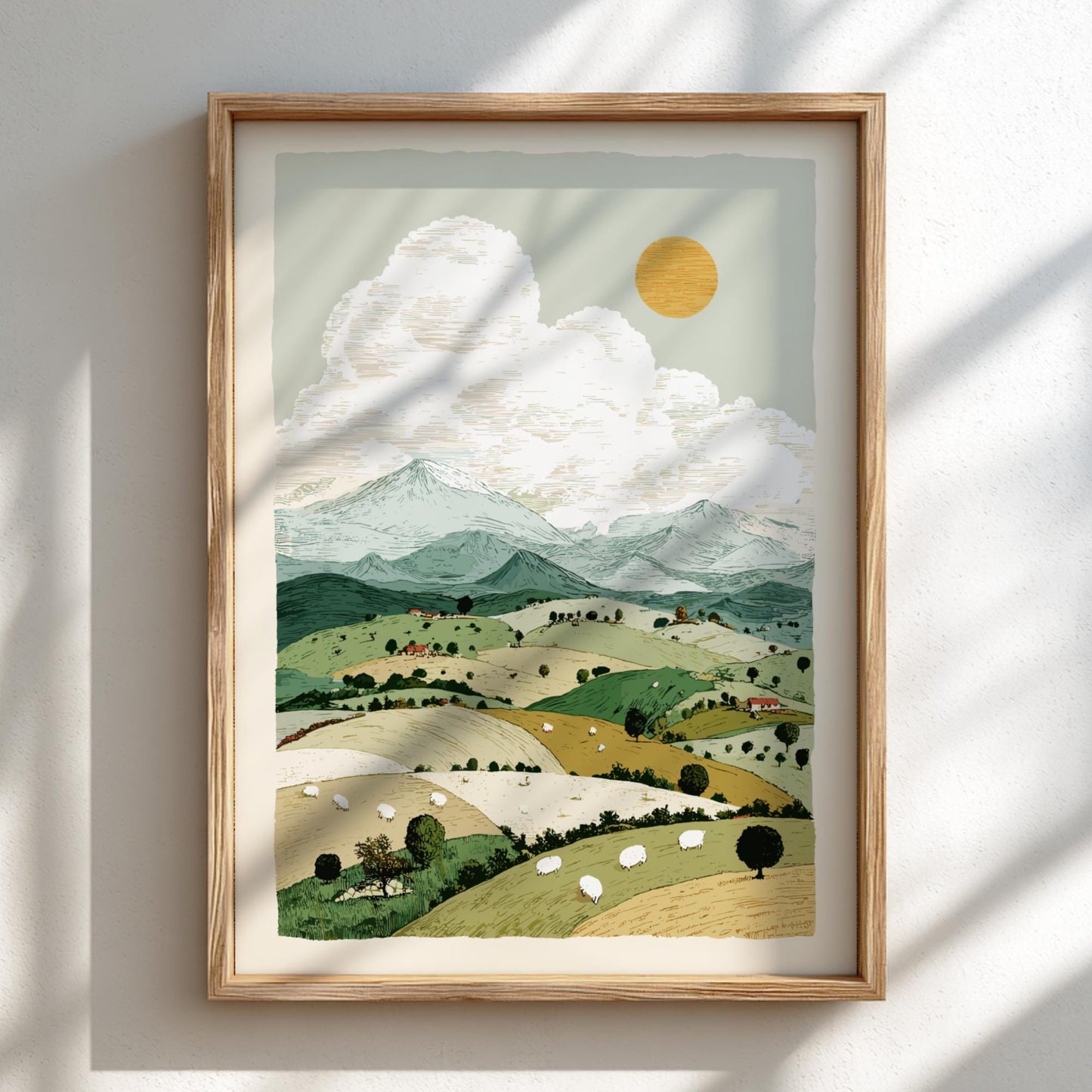 Highland Mist Haven - Pastel Highlands Poster - Serene Nature Wall Decor Poster