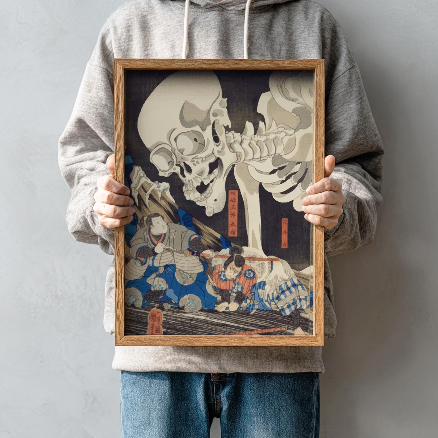 Soma Utagawa Poster, The Haunted Palace at Soma Kuniyoshi Print, Takiyasha Witch Ukiyo-e, Edo Japanese Woodblock Art