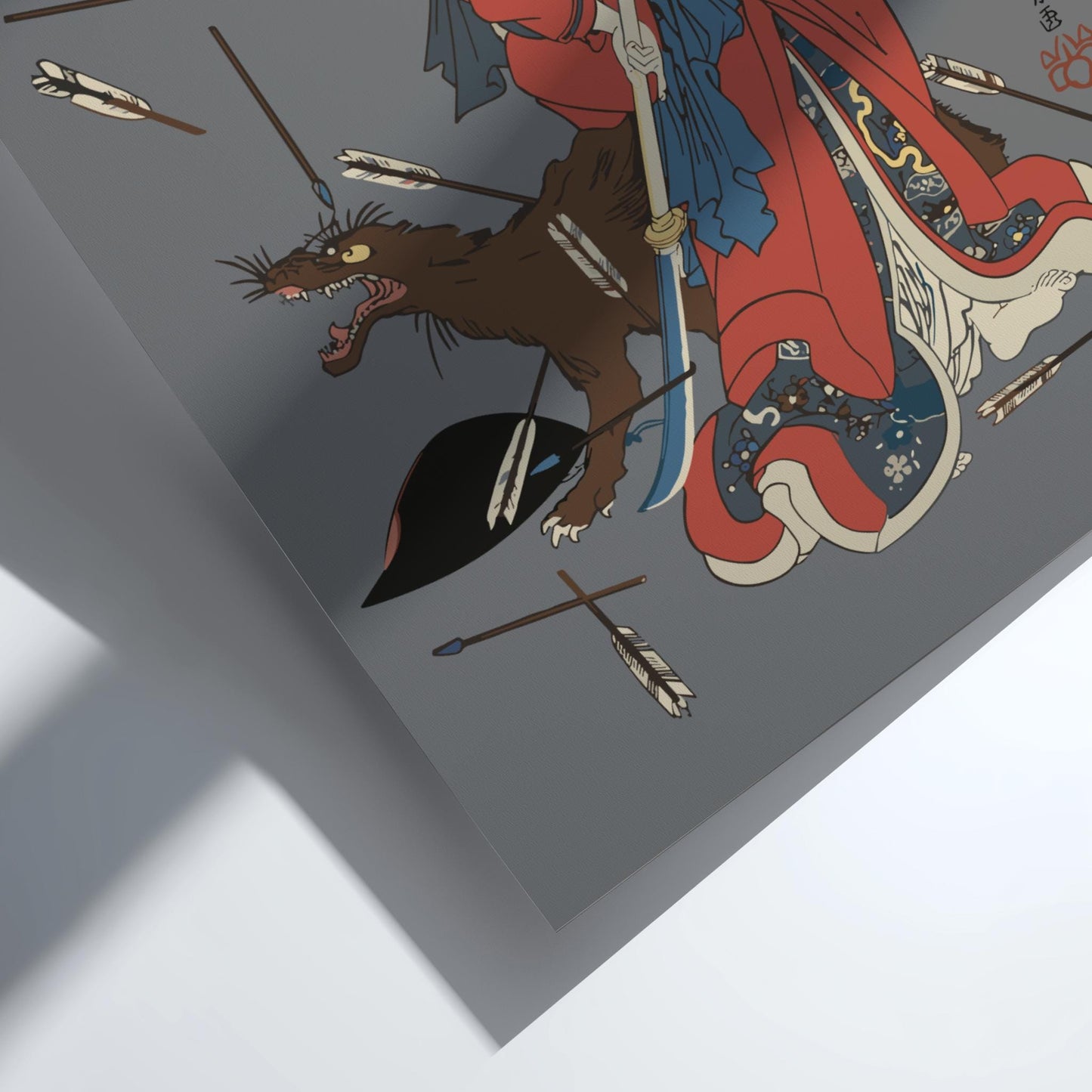 Ten Famous Excellences of Tametomo Kuniyoshi Print, Edo Period Japanese Ukiyo-e, Samurai Art