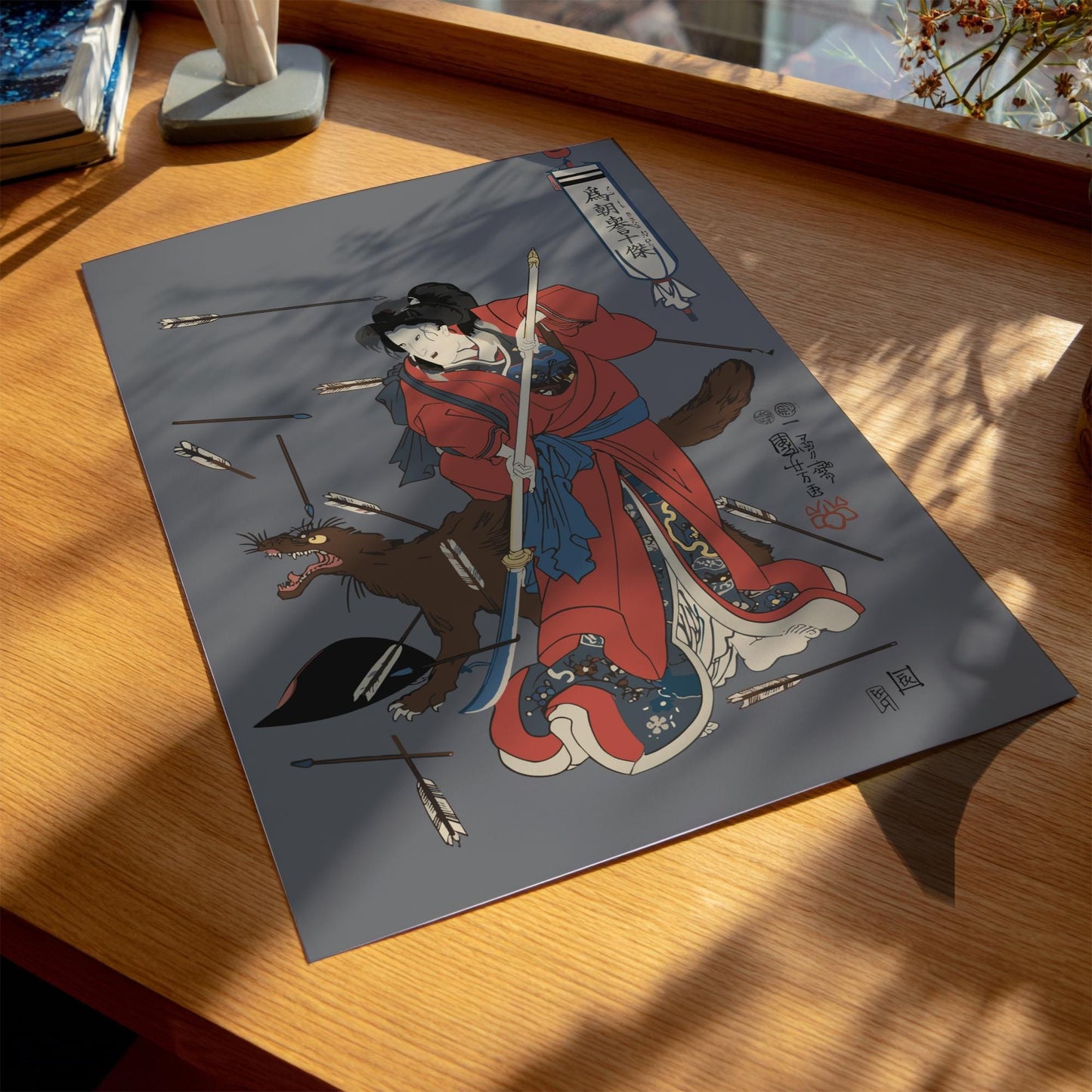 Ten Famous Excellences of Tametomo Kuniyoshi Print, Edo Period Japanese Ukiyo-e, Samurai Art