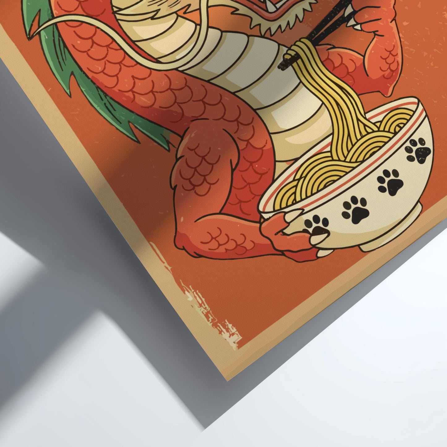 Hungry Dragon Ramen Poster: Japanese Food Art Print