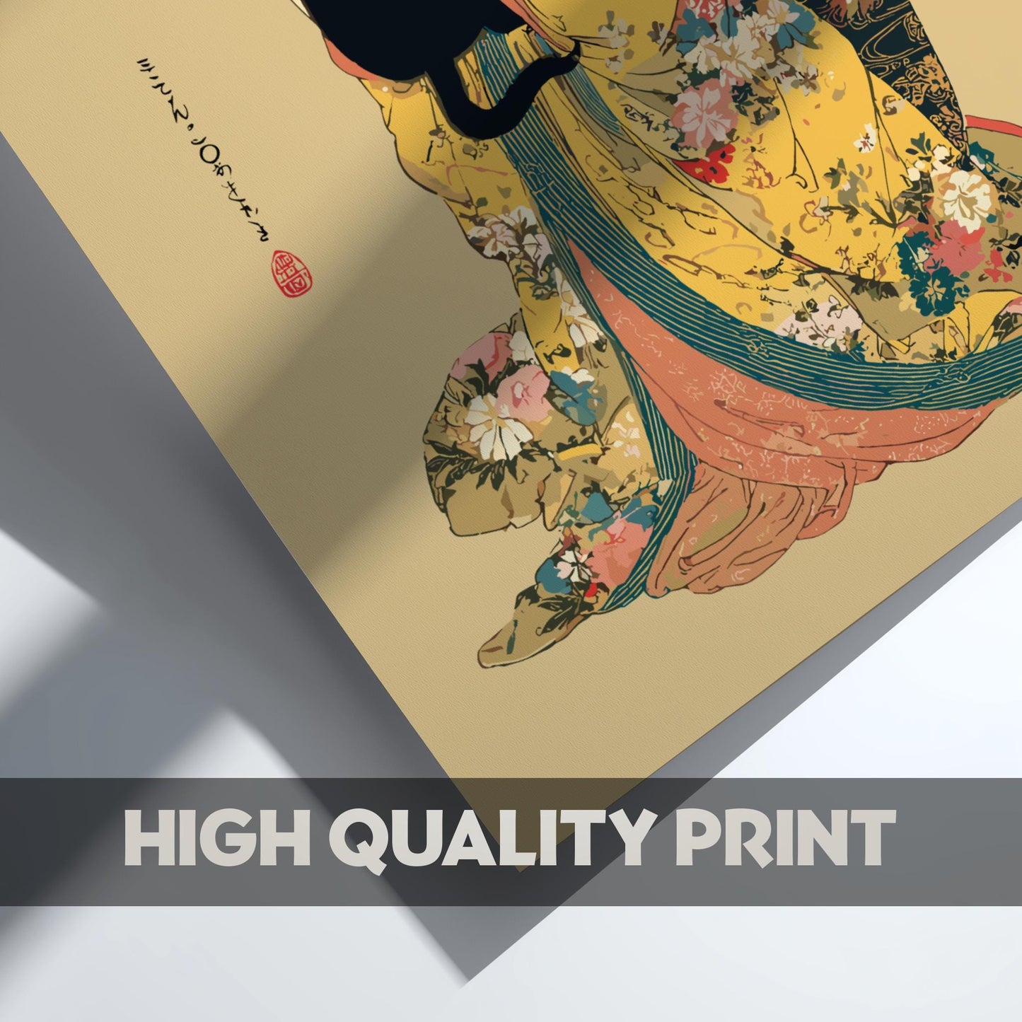 Geisha Beauty Poster – Traditional Ukiyo-e Style Wall Art