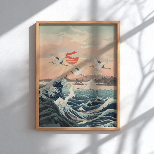 Wave Poster – Great Wave Inspired Japanese Seascape Print