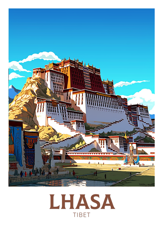 Affiche de Lhassa - Pinte du Tibet