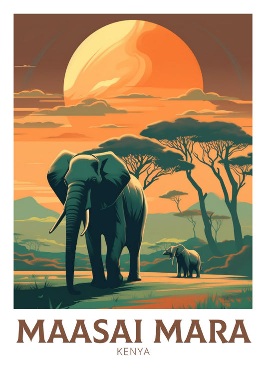 Affiche du parc national du Masai Mara