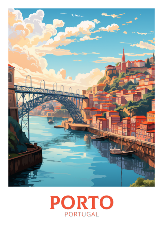 Impression de voyage à Porto - Œuvre d'art du pont D. Luis I