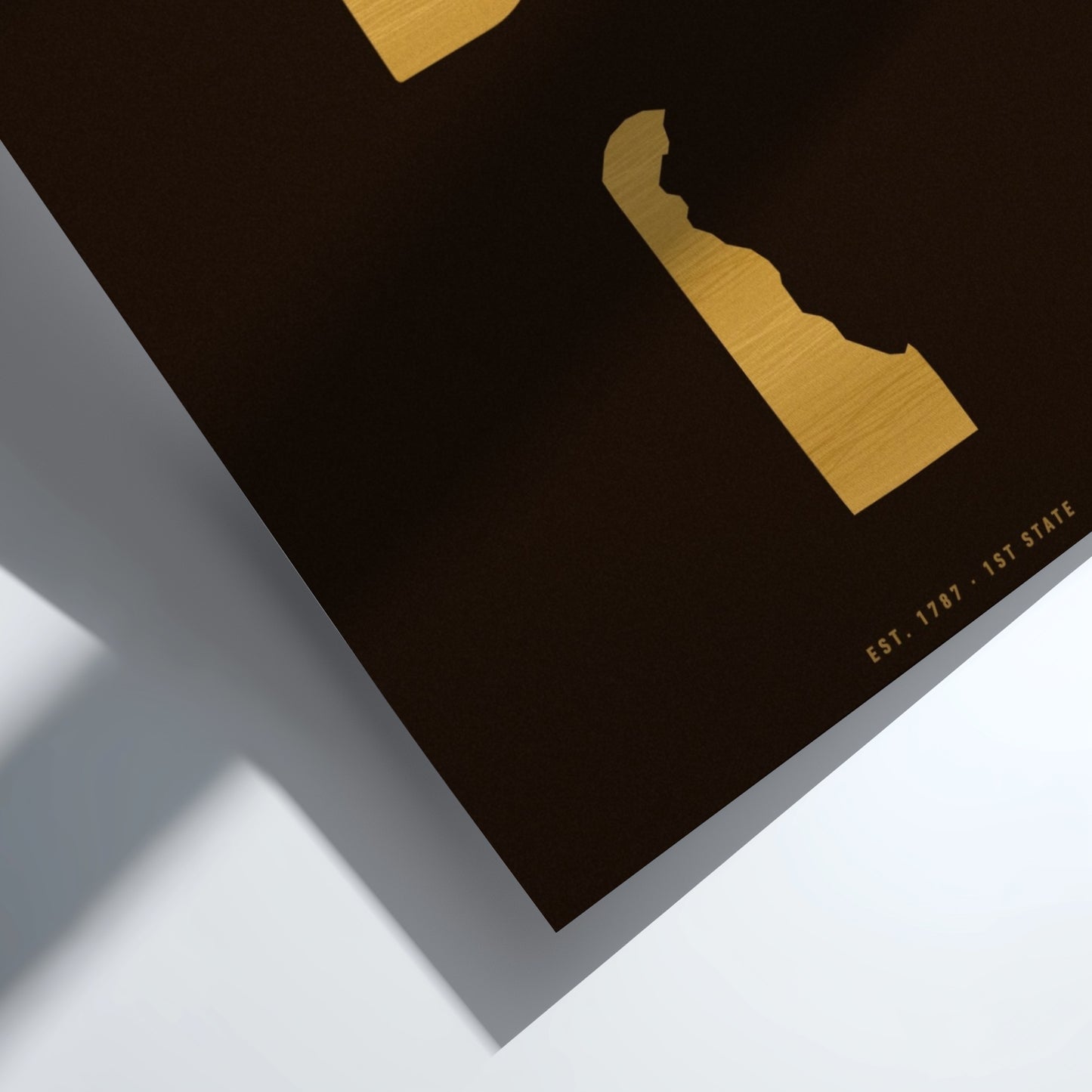 Delaware wall art poster featuring a state silhouette