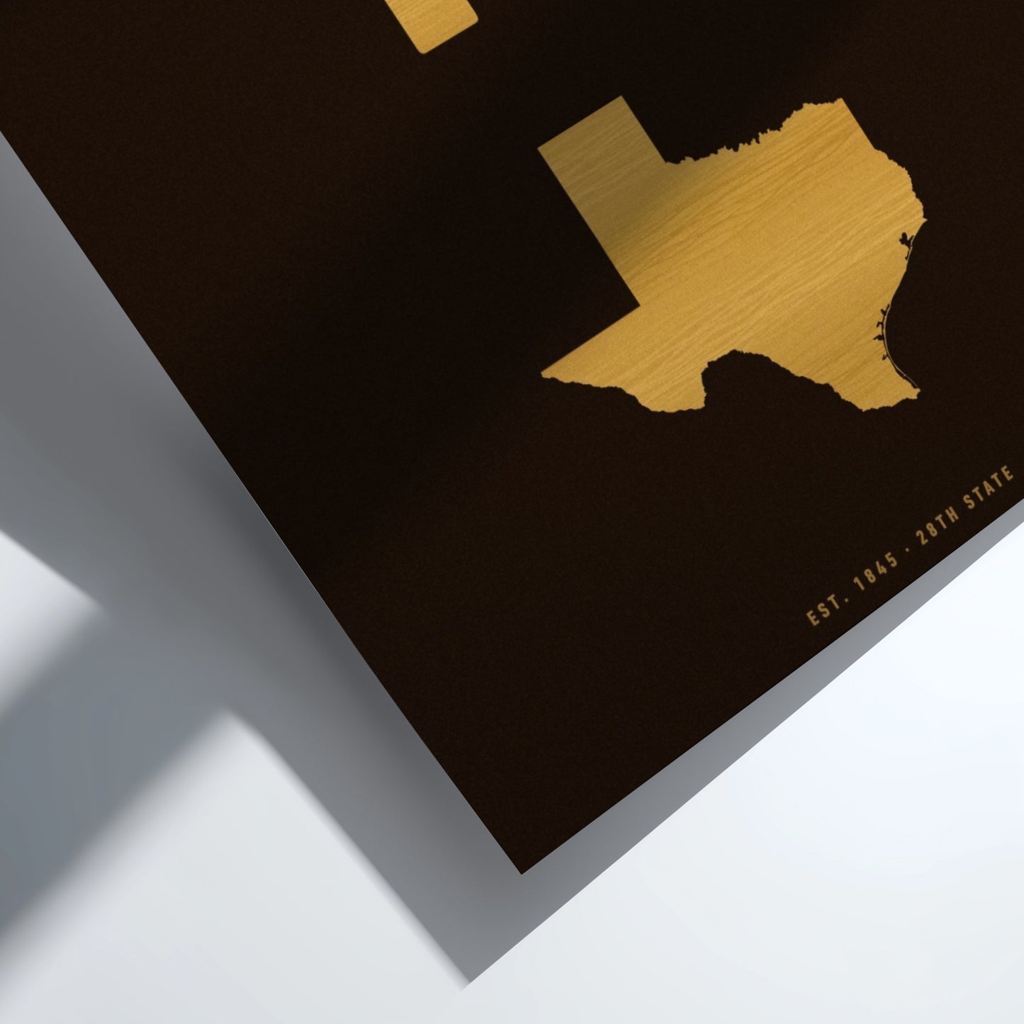 poster with 'TX' and a map of Texas