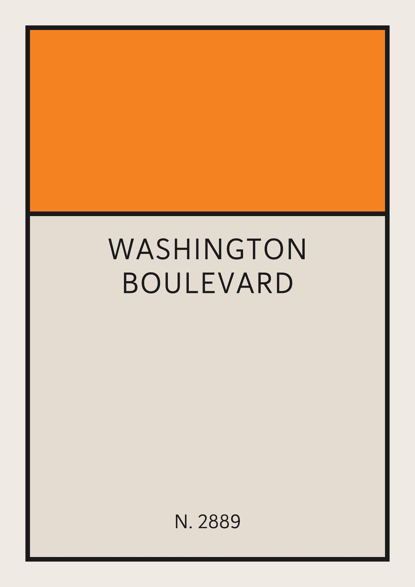 Personalised Monopoly Street Sign Poster