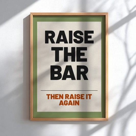 Motivational quotes poster featuring bold typography and a minimalist design in soothing colors.