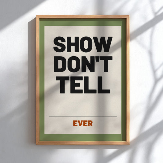 Motivational quotes poster featuring bold typography and earthy colors for home decor.