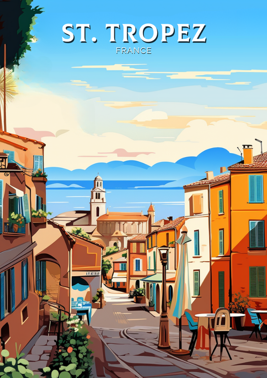 Impression de voyage à Saint-Tropez - Œuvre d'art française