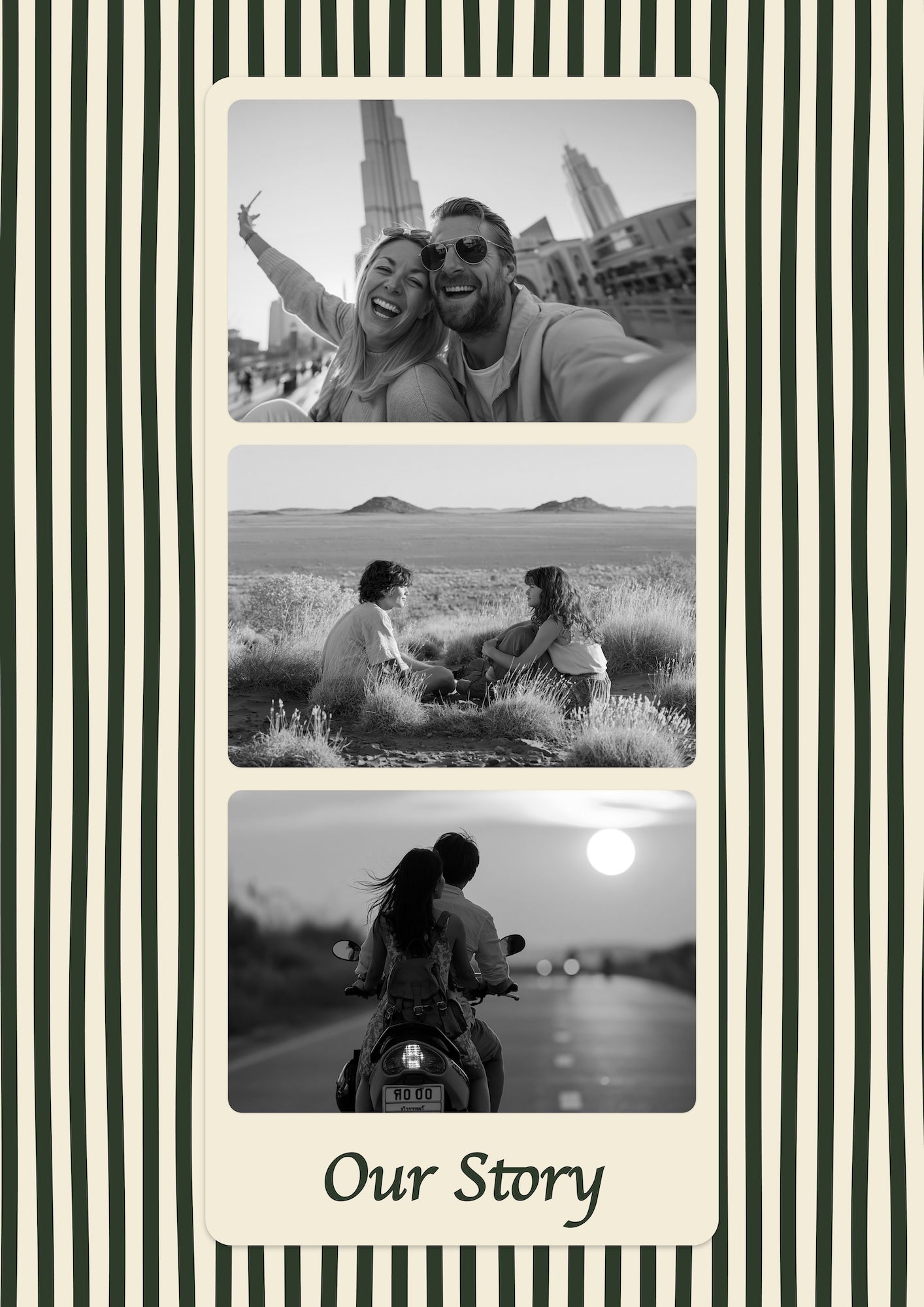Personalised Couples Poster - Our Story Print