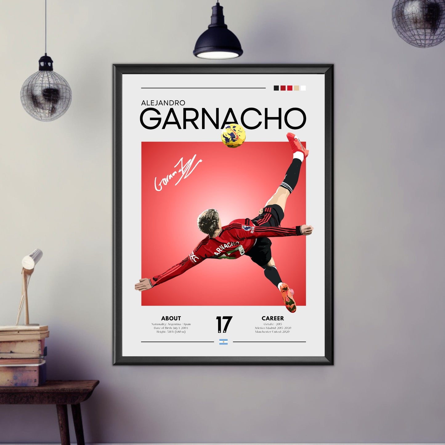 Alejandro Garnacho bycicle kick poster