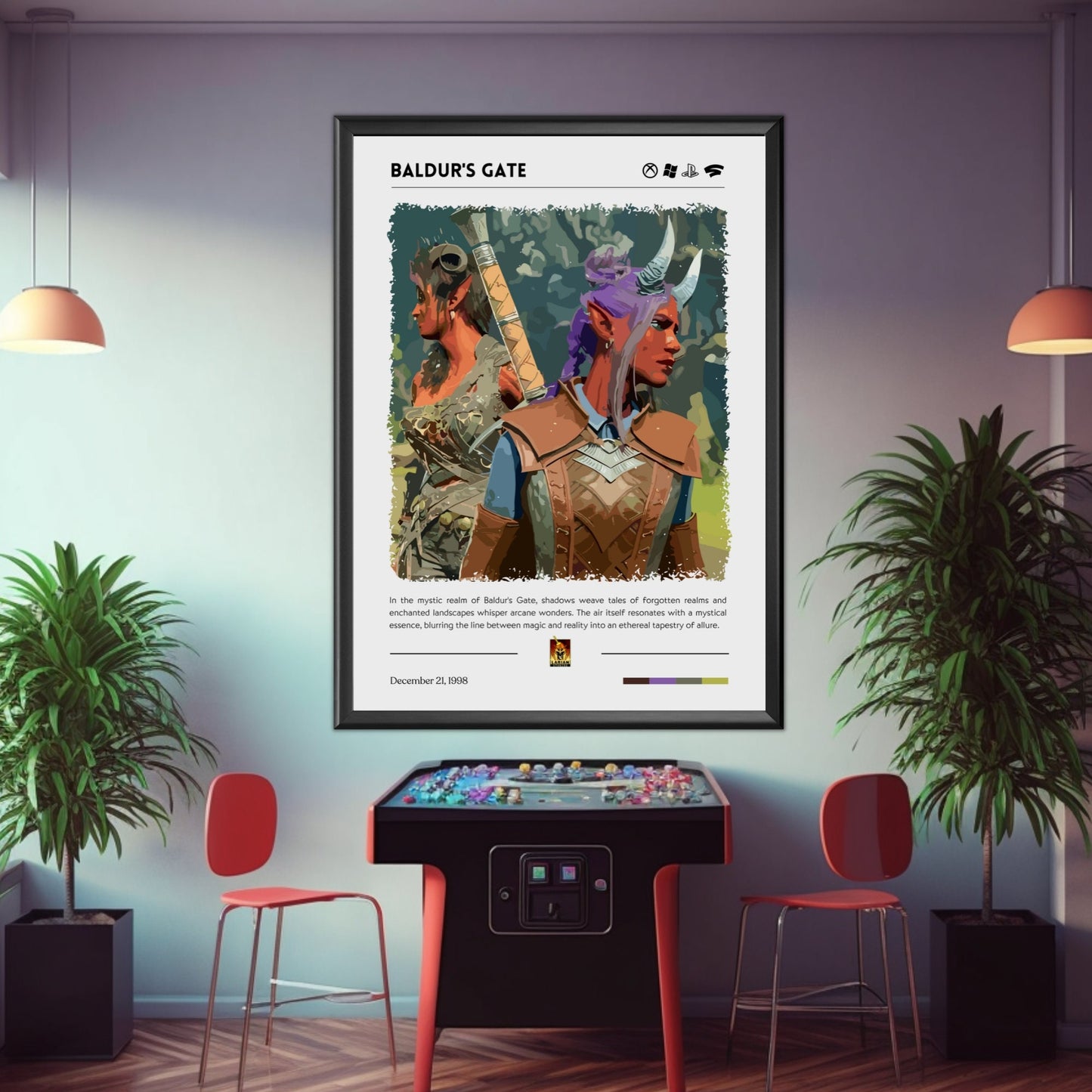 Baldur's Gate print poster
