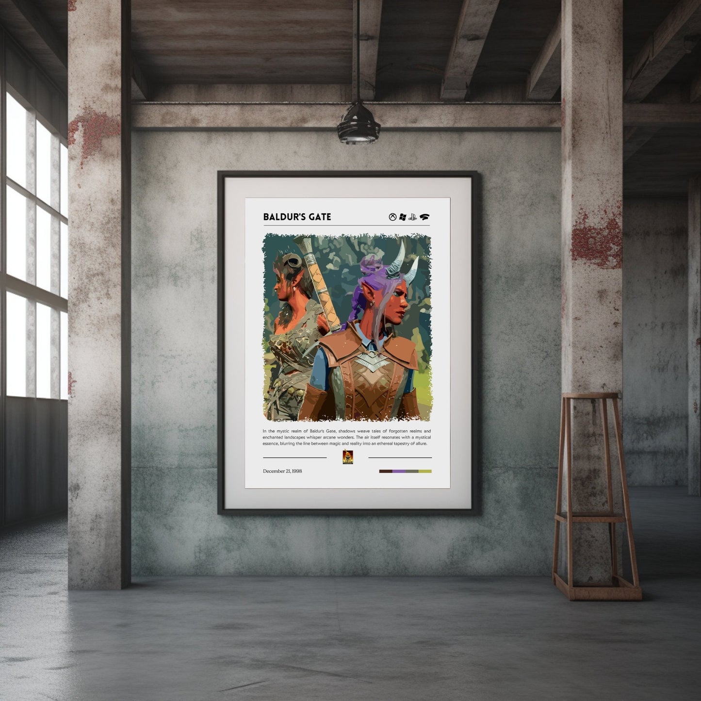 Baldur's Gate print poster