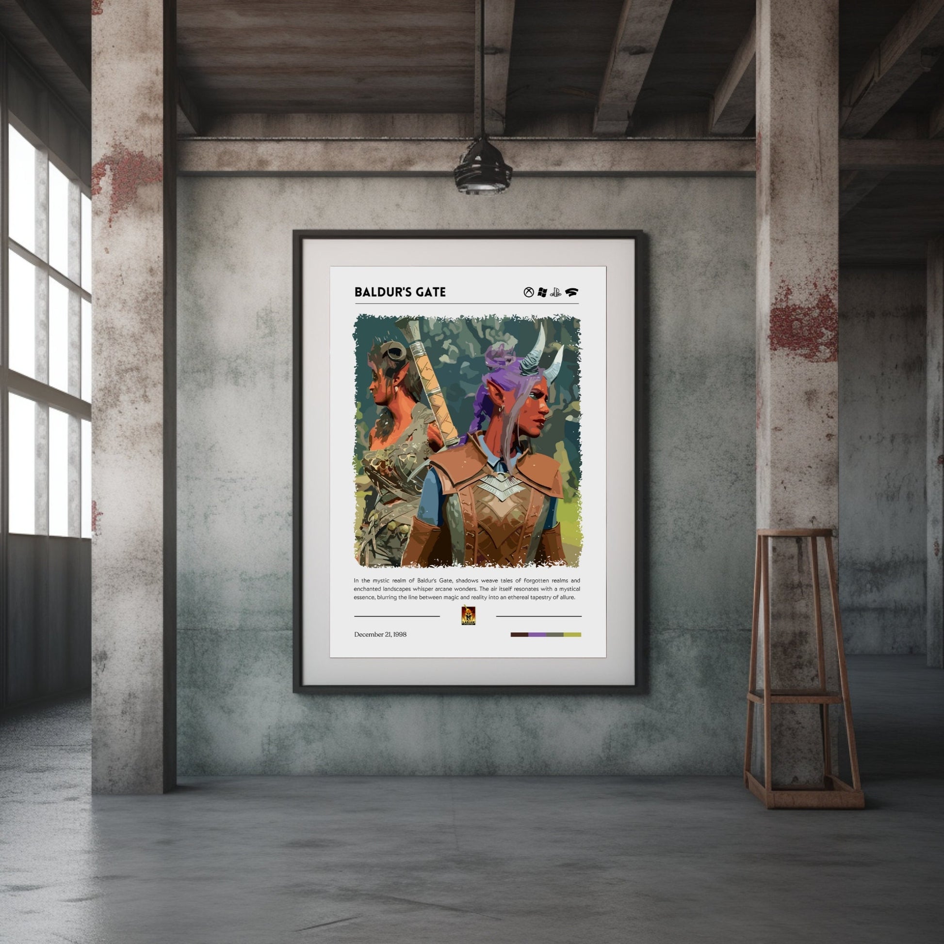 Baldur's Gate print poster