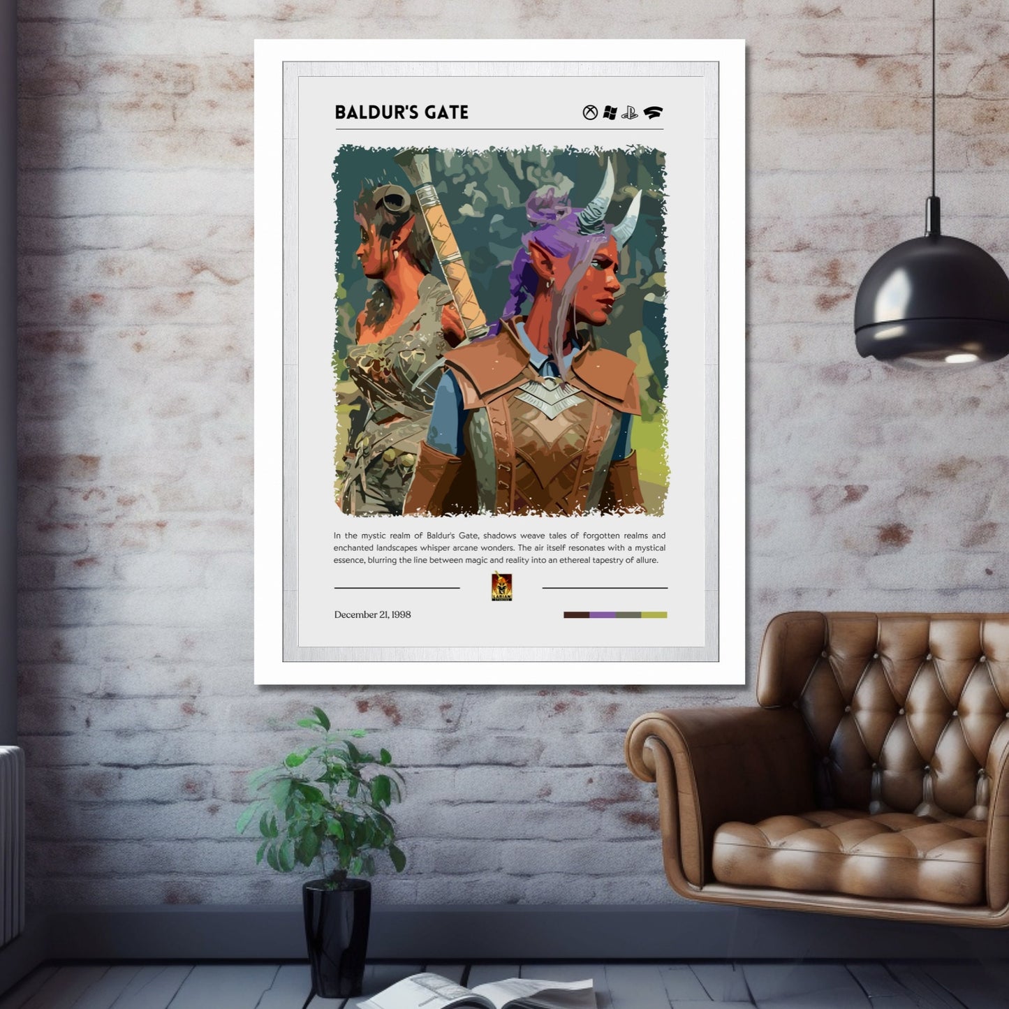 Baldur's Gate print poster