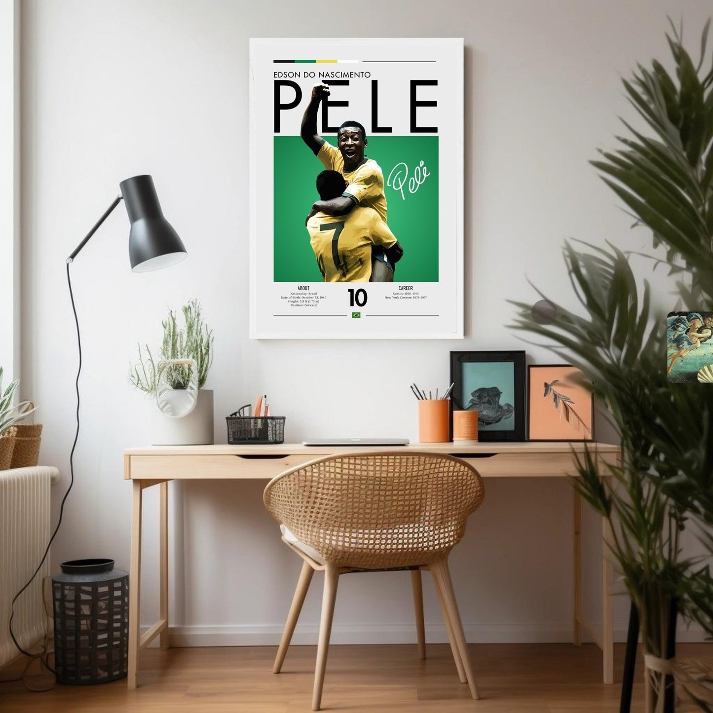 Pele Brazil Print, Pele Poster, Football Gift, Sports Poster, Football Player Poster, Soccer Wall Art, Soccer poster, Pele football poster