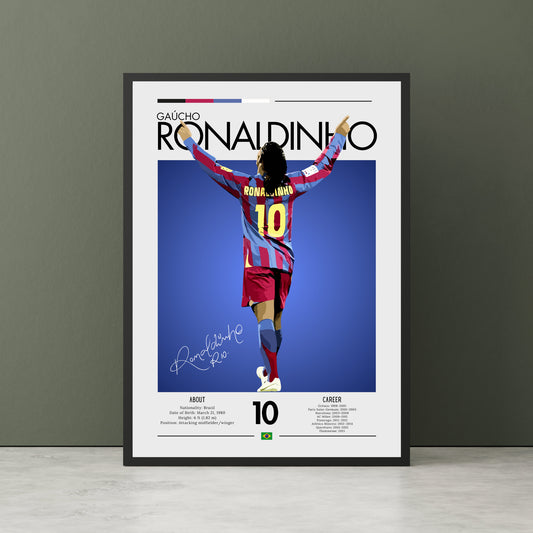 Ronaldinho Poster, Ronaldinho Print