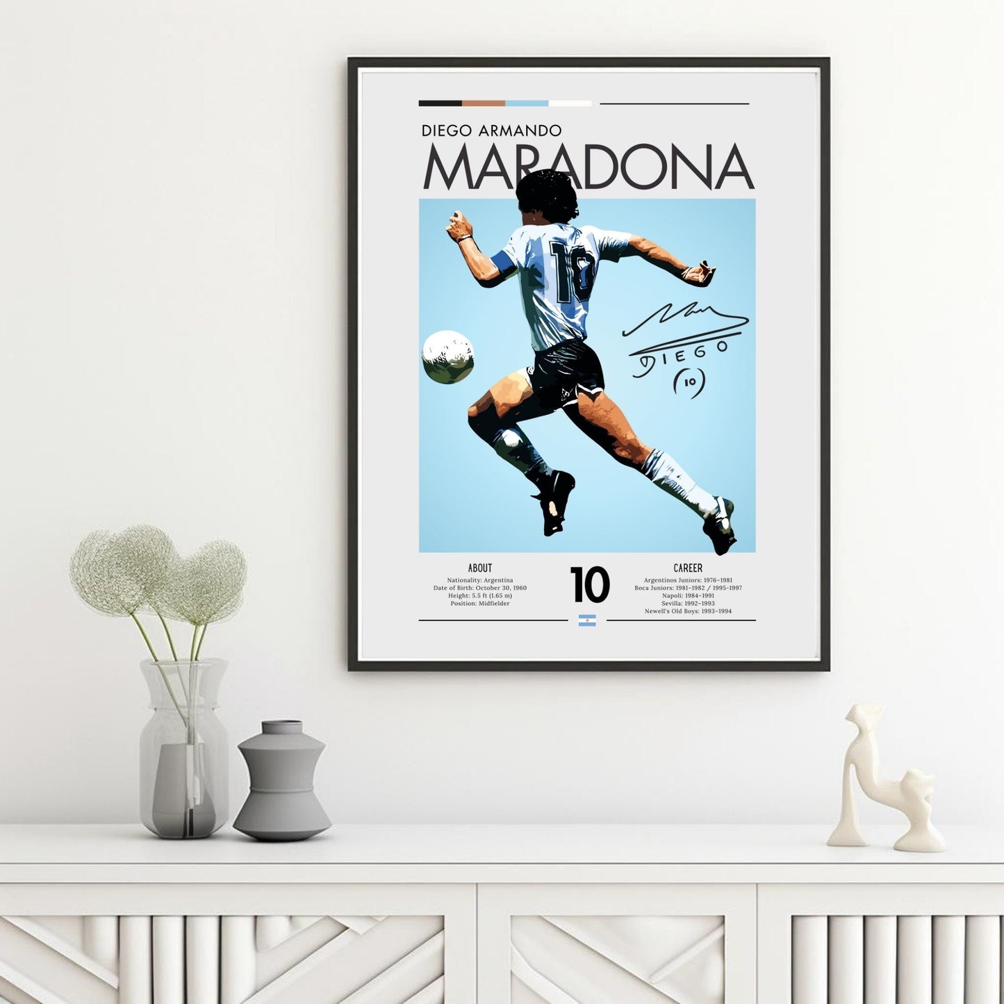 Maradona Print, Maradona Poster