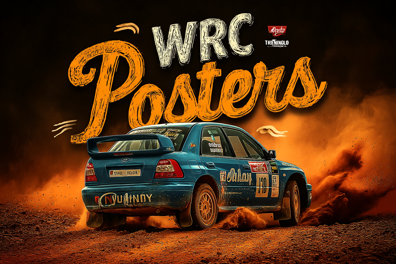 WRC Posters That Capture the Golden Era of Rally – Brighton Posters