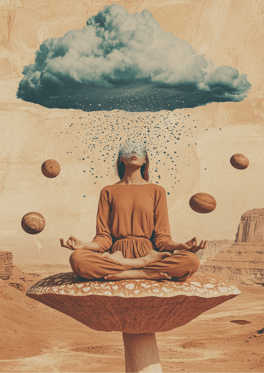 Astral Woman Psychedelic Poster – Trippy Cosmic Wall Art