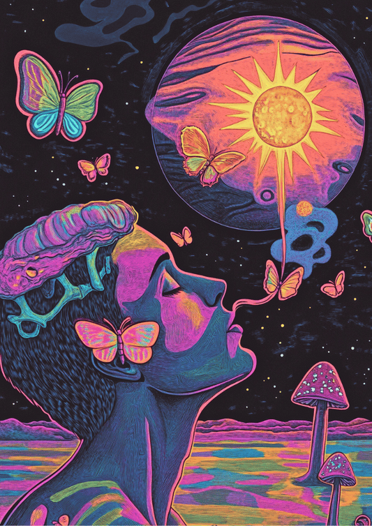Psychedelic Medusa Poster – Trippy Mythological Wall Art