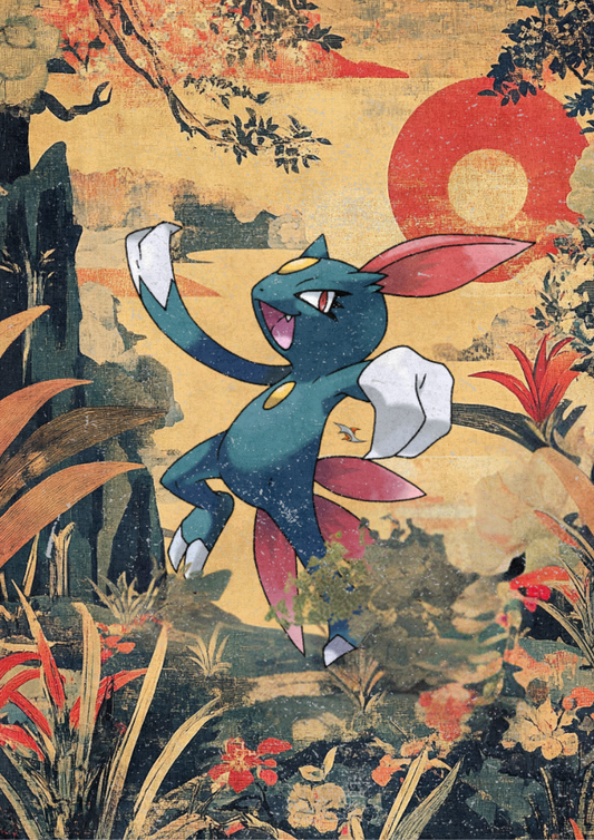 Sneasel Poster: Japanese Style Legendary Pokemon Inspired Anime Artwork, Pokemon TCG Sneasel