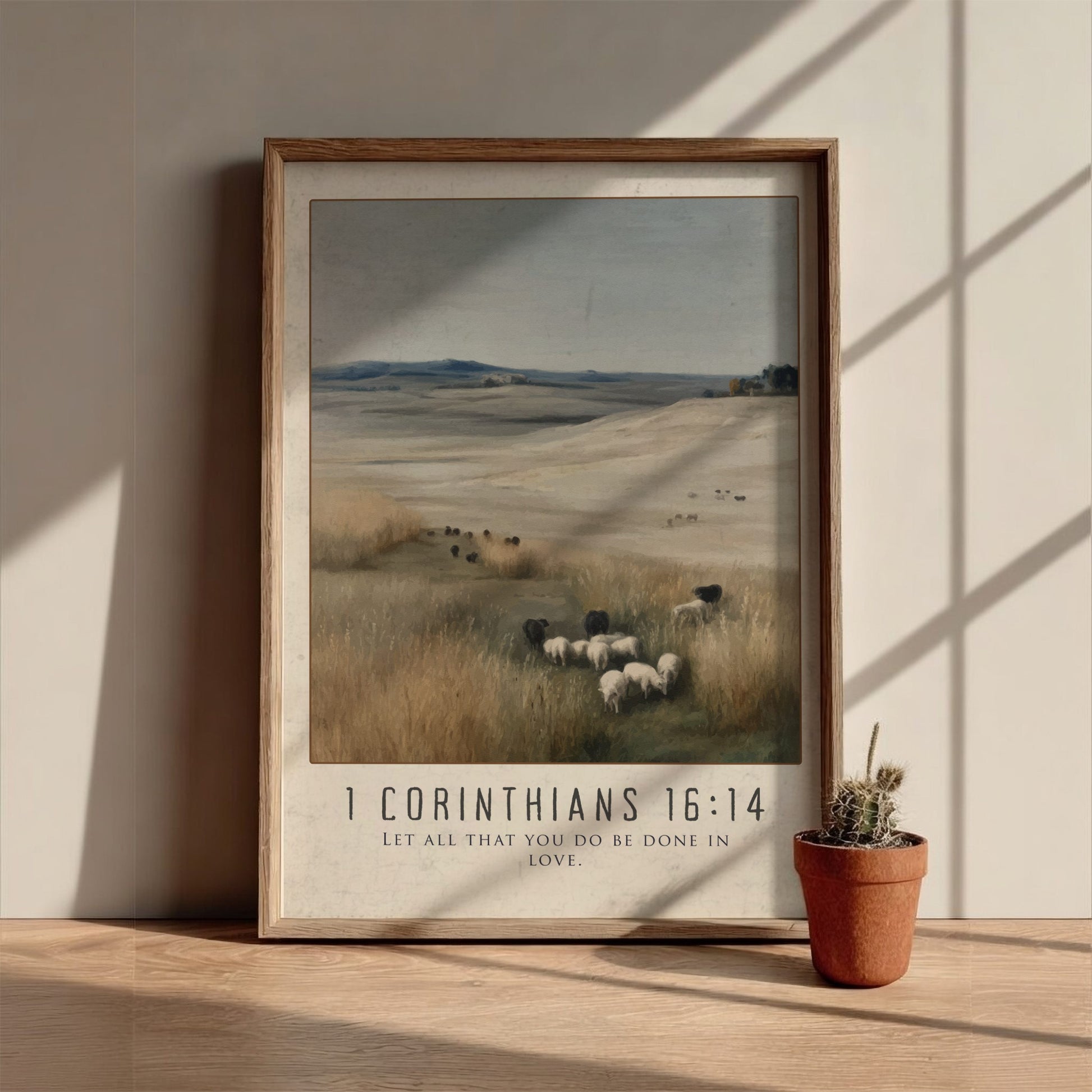1 Corinthians 16:14 Bible Verse Poster - Christian Wall Art