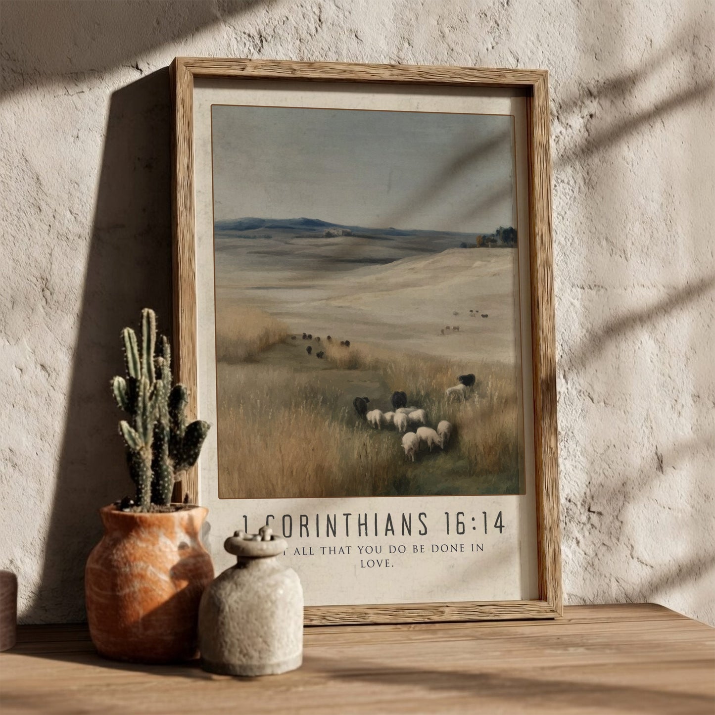 1 Corinthians 16:14 Bible Verse Poster - Christian Wall Art