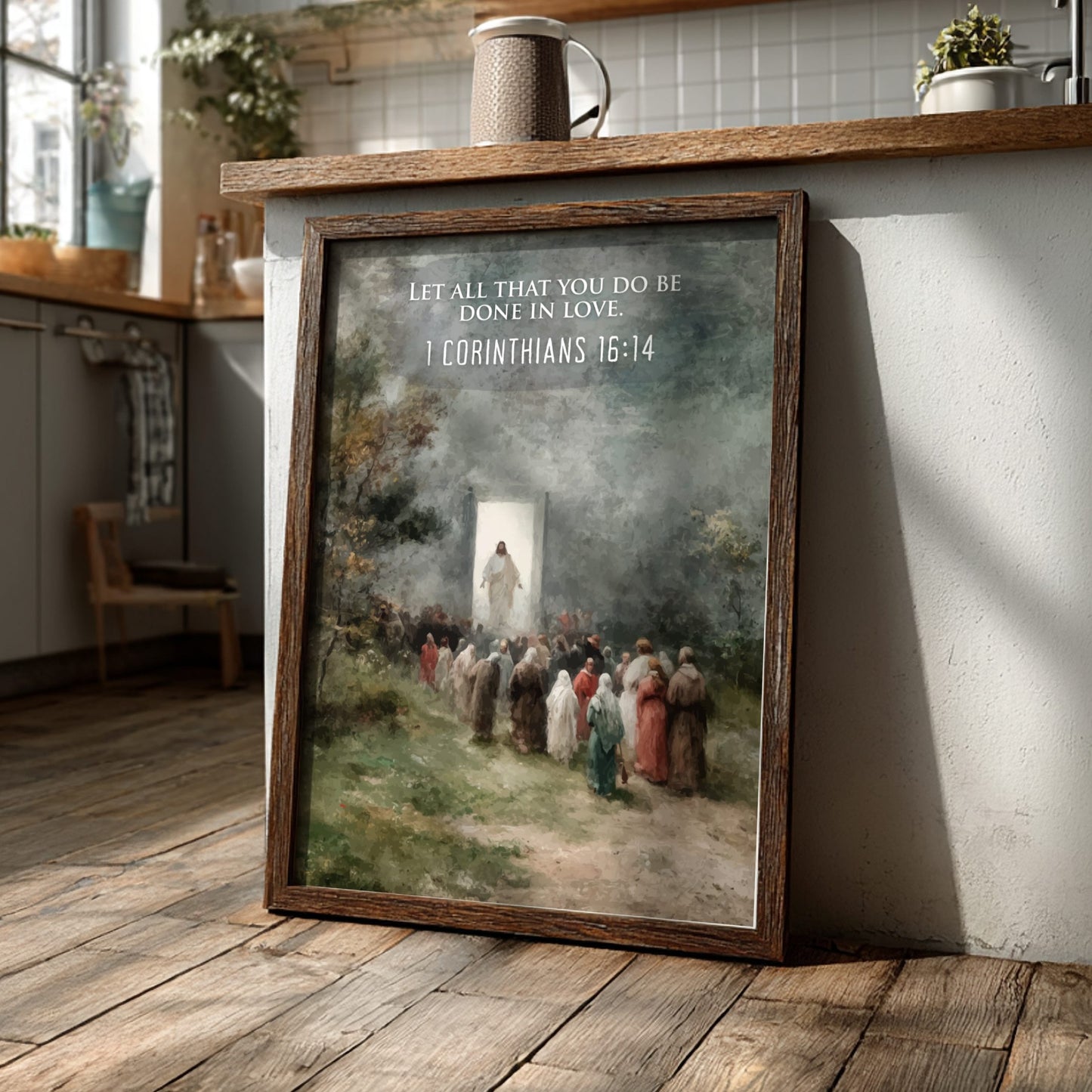 1 Corinthians 16:14 Bible Verse Print - Christian Wall Art