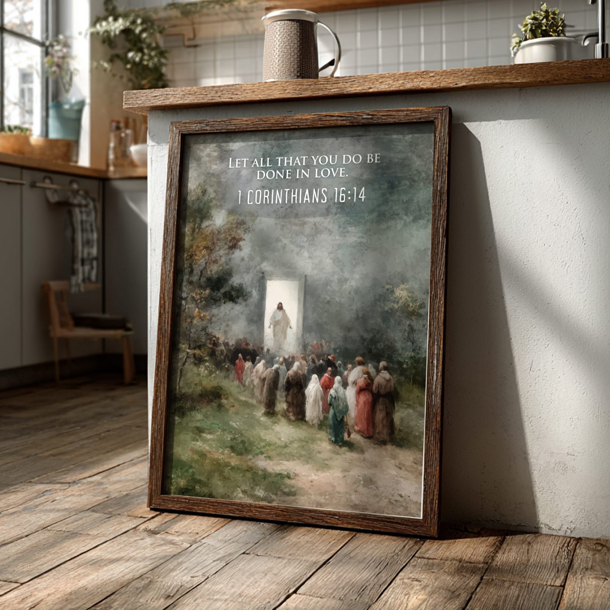 1 Corinthians 16:14 Bible Verse Print - Christian Wall Art