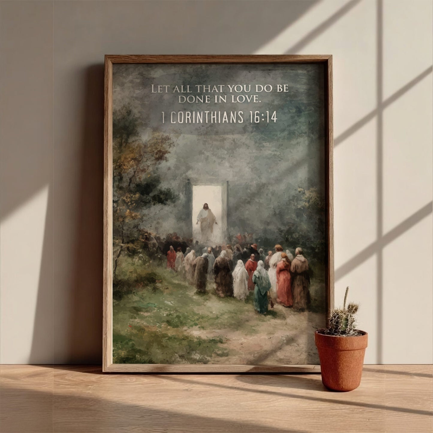 1 Corinthians 16:14 Bible Verse Print - Christian Wall Art