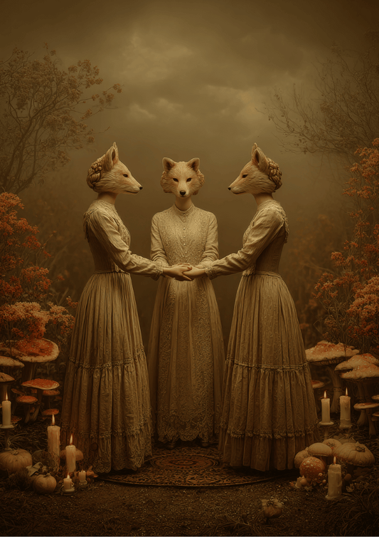 The Fox Sisters – Gothic Fox Witches Poster