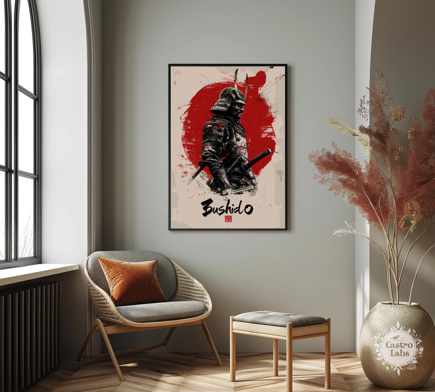 Bushido Code - Samurai Warrior Poster: Japanese Warrior