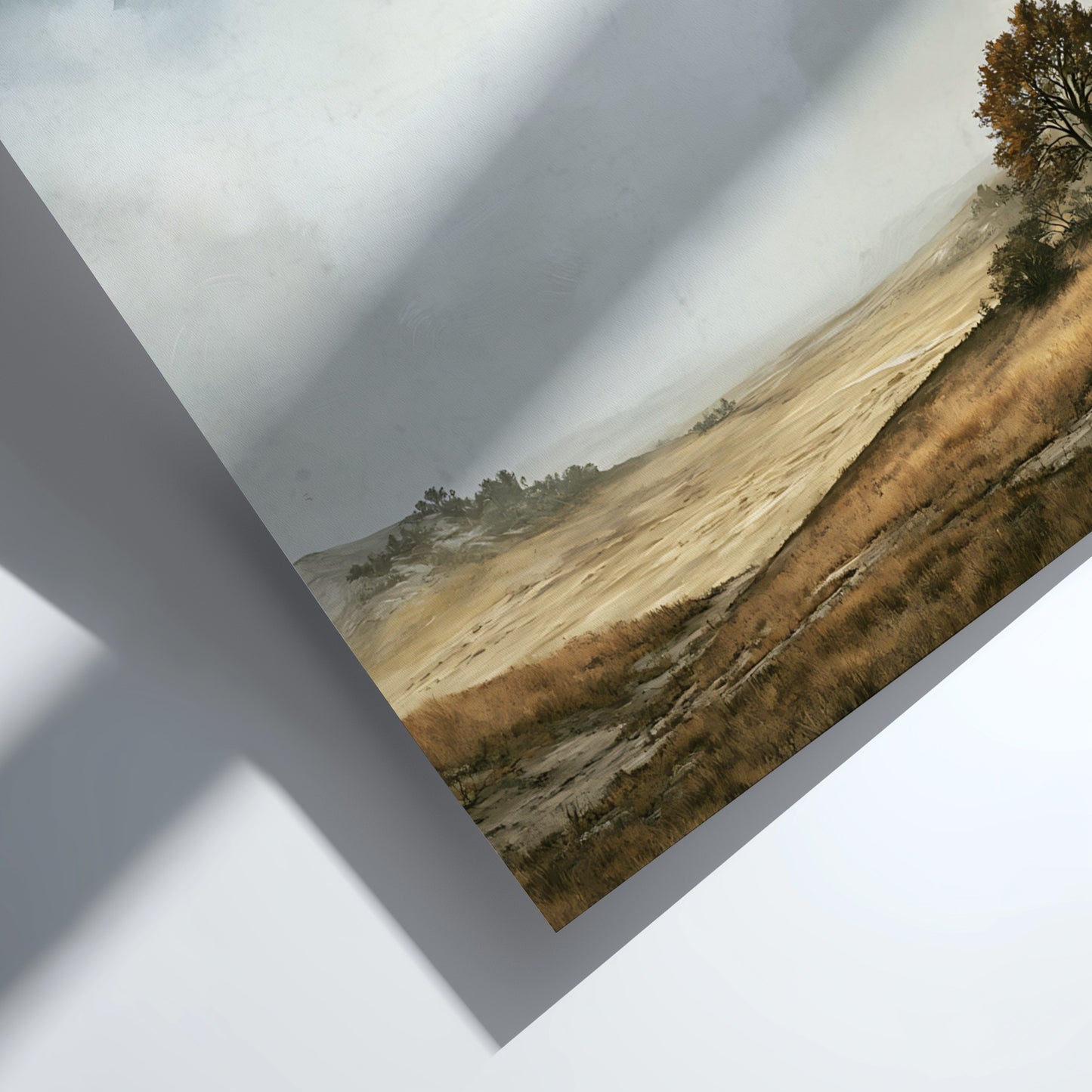 Poster featuring a quiet golden field landscape with the 1 John 4:18 bible verse.