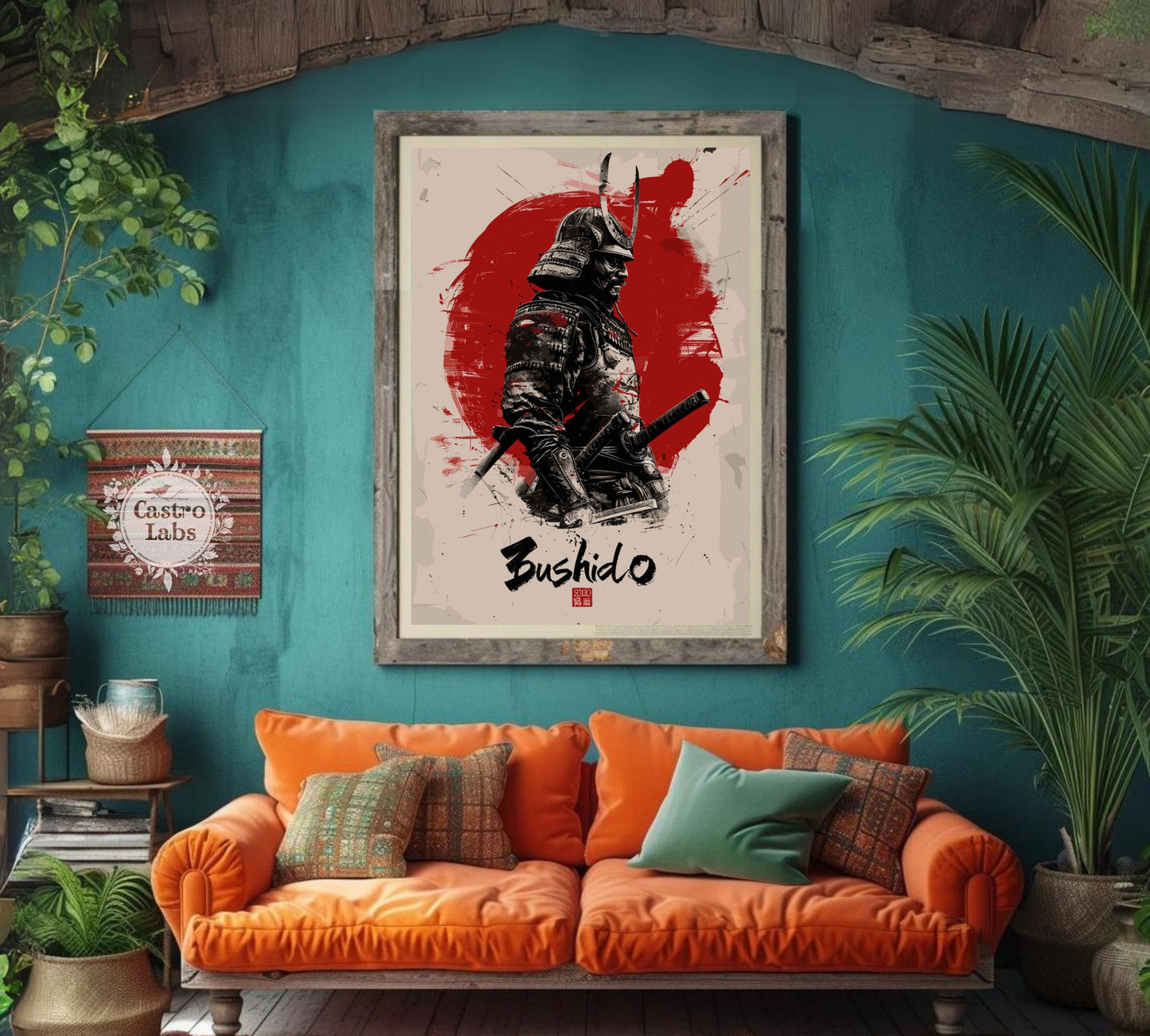 Bushido Code - Samurai Warrior Poster: Japanese Warrior