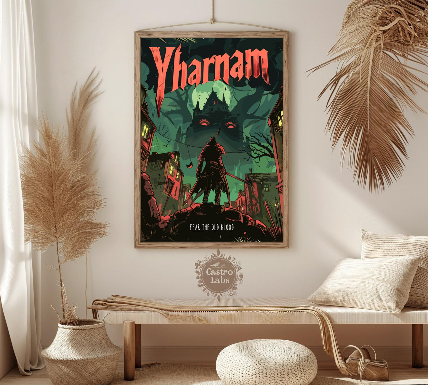 Yharnam - Fear The Old Blood Poster. Videogame Art, Soulsborne Print