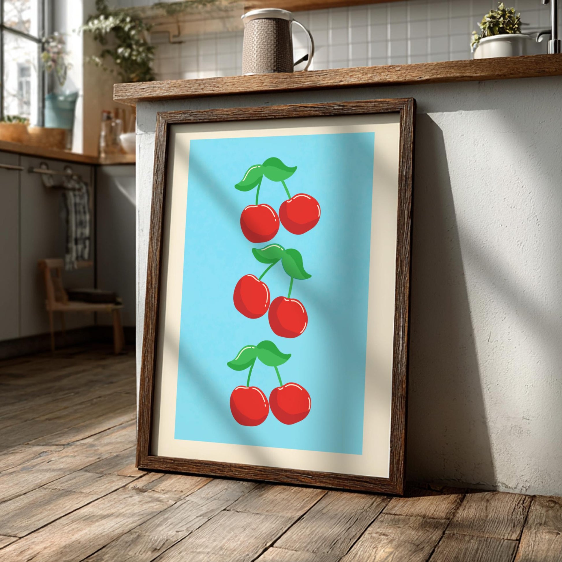 3 Cherries - Triple the Sweetness - Kitchen Wall Art