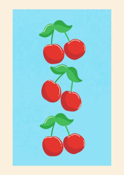 3 Cherries - Triple the Sweetness - Kitchen Wall Art