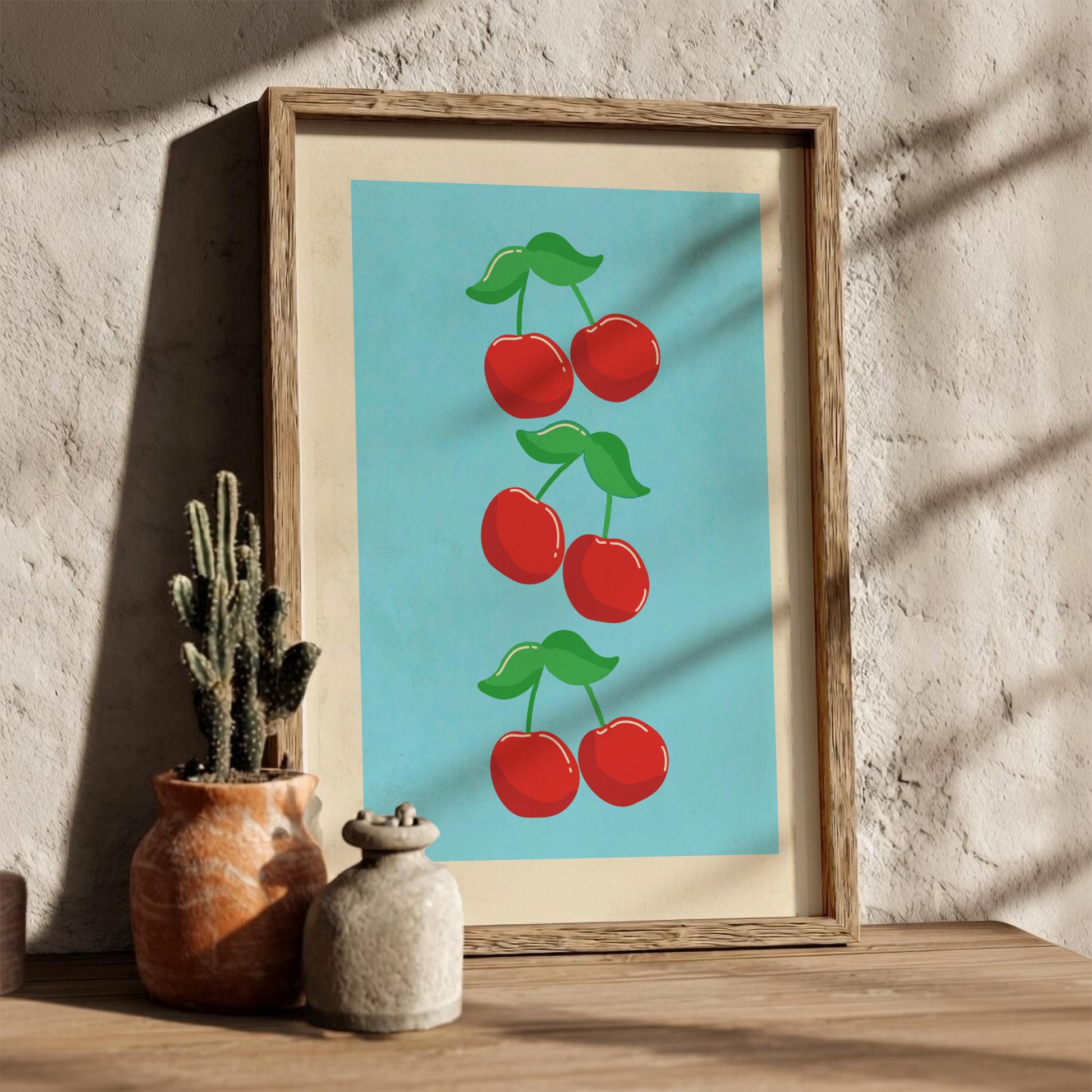 3 Cherries - Triple the Sweetness - Kitchen Wall Art