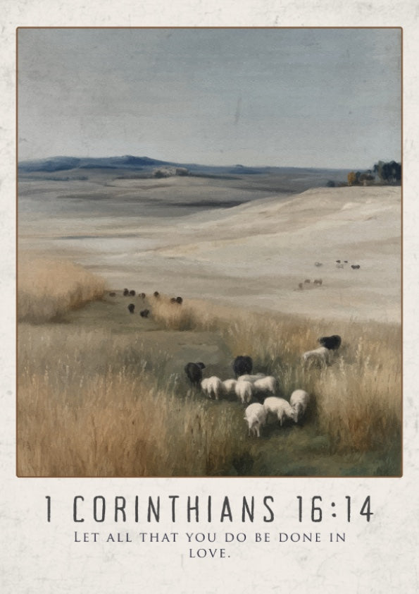 1 Corinthians 16:14: The Catalyst – Modern Minimalist Scripture Art