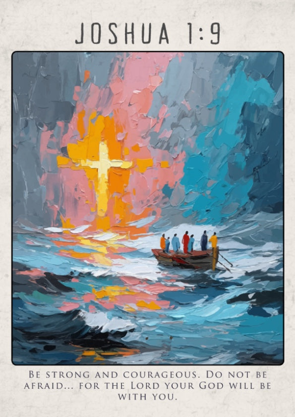 Joshua 1:9: The Command – Modern Minimalist Scripture Art